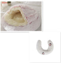2 In 1 Dog And Cat Bed Pet Winter Bed Round Plush Warm Bed House Soft Long Plush Pets Bed Pet Products bigdil