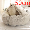 2 In 1 Dog And Cat Bed Pet Winter Bed Round Plush Warm Bed House Soft Long Plush Pets Bed Pet Products bigdil