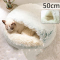 2 In 1 Dog And Cat Bed Pet Winter Bed Round Plush Warm Bed House Soft Long Plush Pets Bed Pet Products bigdil
