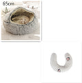 2 In 1 Dog And Cat Bed Pet Winter Bed Round Plush Warm Bed House Soft Long Plush Pets Bed Pet Products bigdil