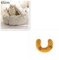 2 In 1 Dog And Cat Bed Pet Winter Bed Round Plush Warm Bed House Soft Long Plush Pets Bed Pet Products bigdil
