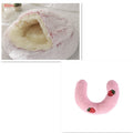 2 In 1 Dog And Cat Bed Pet Winter Bed Round Plush Warm Bed House Soft Long Plush Pets Bed Pet Products bigdil