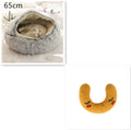 2 In 1 Dog And Cat Bed Pet Winter Bed Round Plush Warm Bed House Soft Long Plush Pets Bed Pet Products bigdil