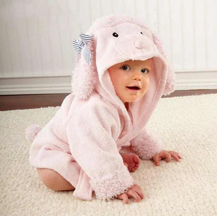 Cartoon Cute Animal Modeling Baby Bath Towels Baby Bathrobes Cotton Children's Bathrobes Baby Hooded bigdil