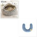 2 In 1 Dog And Cat Bed Pet Winter Bed Round Plush Warm Bed House Soft Long Plush Pets Bed Pet Products bigdil
