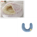 2 In 1 Dog And Cat Bed Pet Winter Bed Round Plush Warm Bed House Soft Long Plush Pets Bed Pet Products bigdil