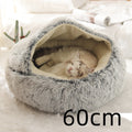 2 In 1 Dog And Cat Bed Pet Winter Bed Round Plush Warm Bed House Soft Long Plush Pets Bed Pet Products bigdil
