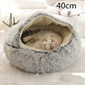 2 In 1 Dog And Cat Bed Pet Winter Bed Round Plush Warm Bed House Soft Long Plush Pets Bed Pet Products bigdil