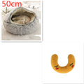 2 In 1 Dog And Cat Bed Pet Winter Bed Round Plush Warm Bed House Soft Long Plush Pets Bed Pet Products bigdil