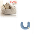 2 In 1 Dog And Cat Bed Pet Winter Bed Round Plush Warm Bed House Soft Long Plush Pets Bed Pet Products bigdil