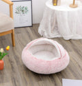 2 In 1 Dog And Cat Bed Pet Winter Bed Round Plush Warm Bed House Soft Long Plush Pets Bed Pet Products bigdil