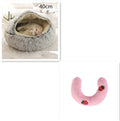 2 In 1 Dog And Cat Bed Pet Winter Bed Round Plush Warm Bed House Soft Long Plush Pets Bed Pet Products bigdil