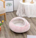 2 In 1 Dog And Cat Bed Pet Winter Bed Round Plush Warm Bed House Soft Long Plush Pets Bed Pet Products bigdil