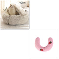 2 In 1 Dog And Cat Bed Pet Winter Bed Round Plush Warm Bed House Soft Long Plush Pets Bed Pet Products bigdil