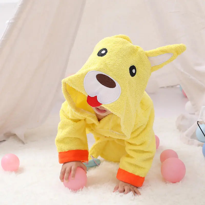 Cartoon Cute Animal Modeling Baby Bath Towels Baby Bathrobes Cotton Children's Bathrobes Baby Hooded bigdil